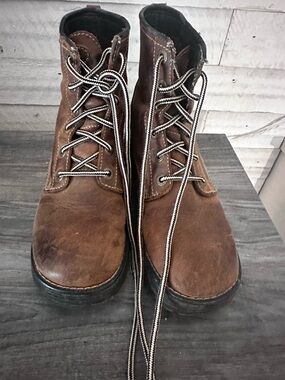 Skechers Brown Lace-Up Leather Women’s Ankle Boots